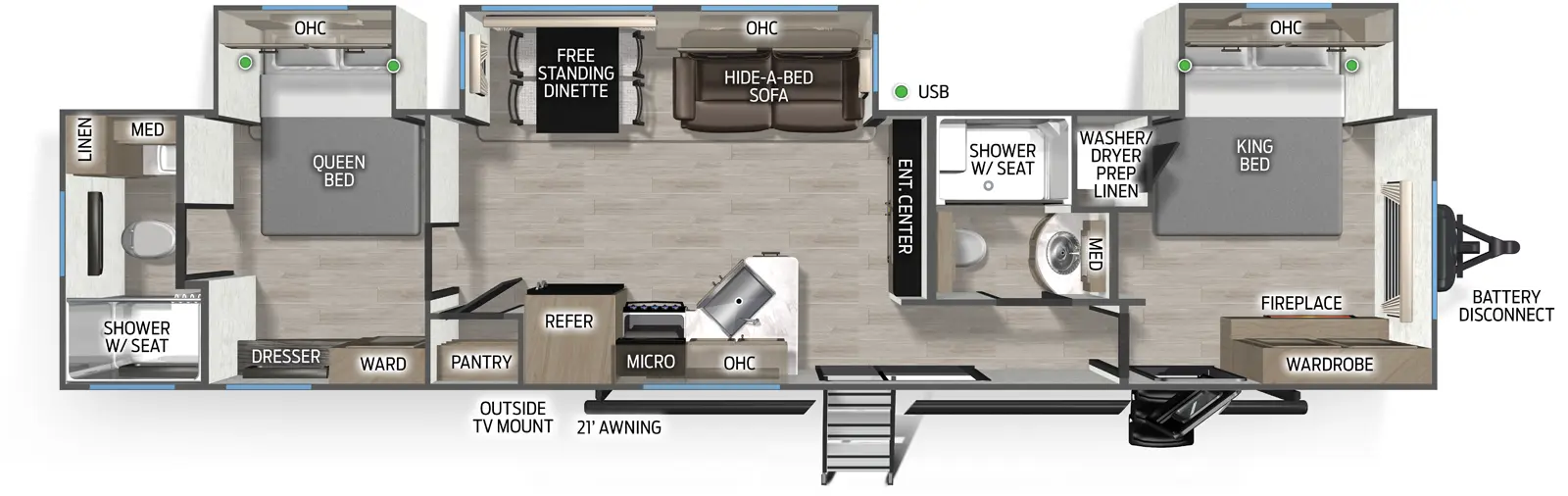 Cherokee Black Label 39HBABL Floorplan